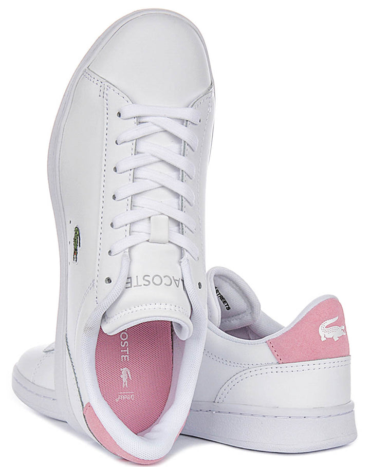 Lacoste Carnaby Set In White Pink For Women