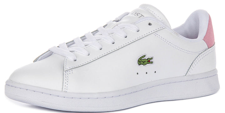 Lacoste Carnaby Set In White Pink For Women
