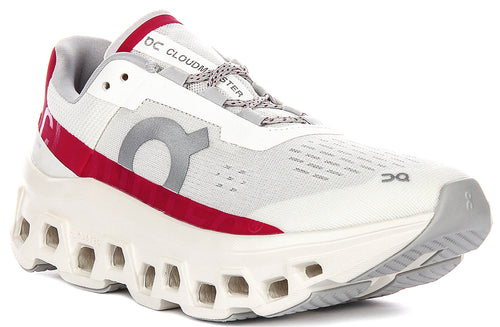 On Running Cloudmonster In White Pink For Women