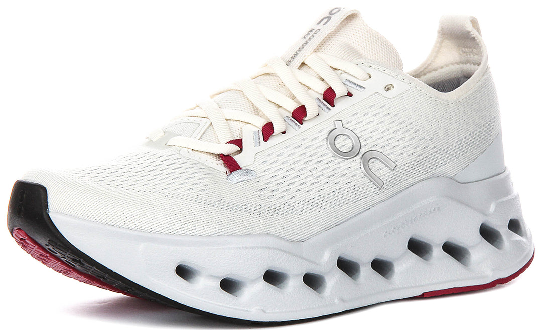 On Running Cloudsurfer Max In White Pink For Women
