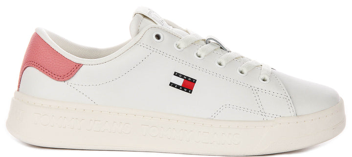 Tommy Jeans Tjw Script Cpsl In White Pink For Women