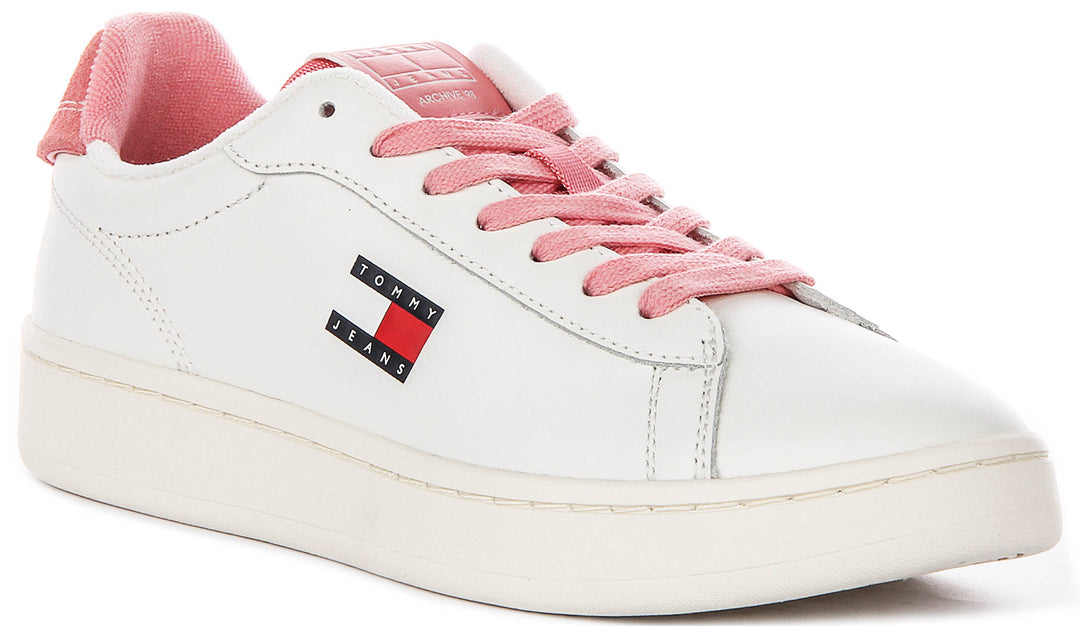 Tommy Jeans Archive 98 In White Pink For Women
