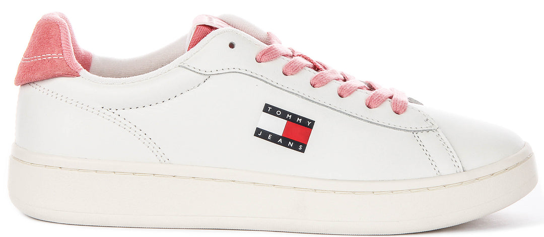 Tommy Jeans Archive 98 In White Pink For Women