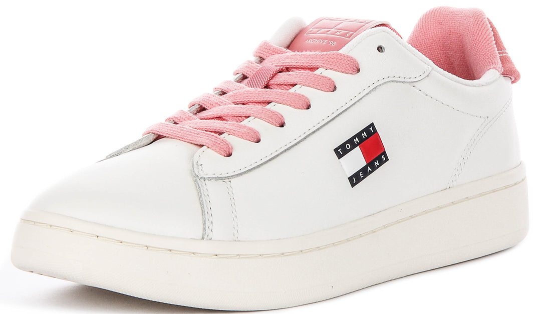 Tommy Jeans Archive 98 In White Pink For Women