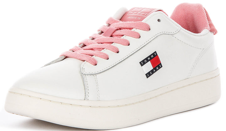 Tommy Jeans Archive 98 In White Pink For Women