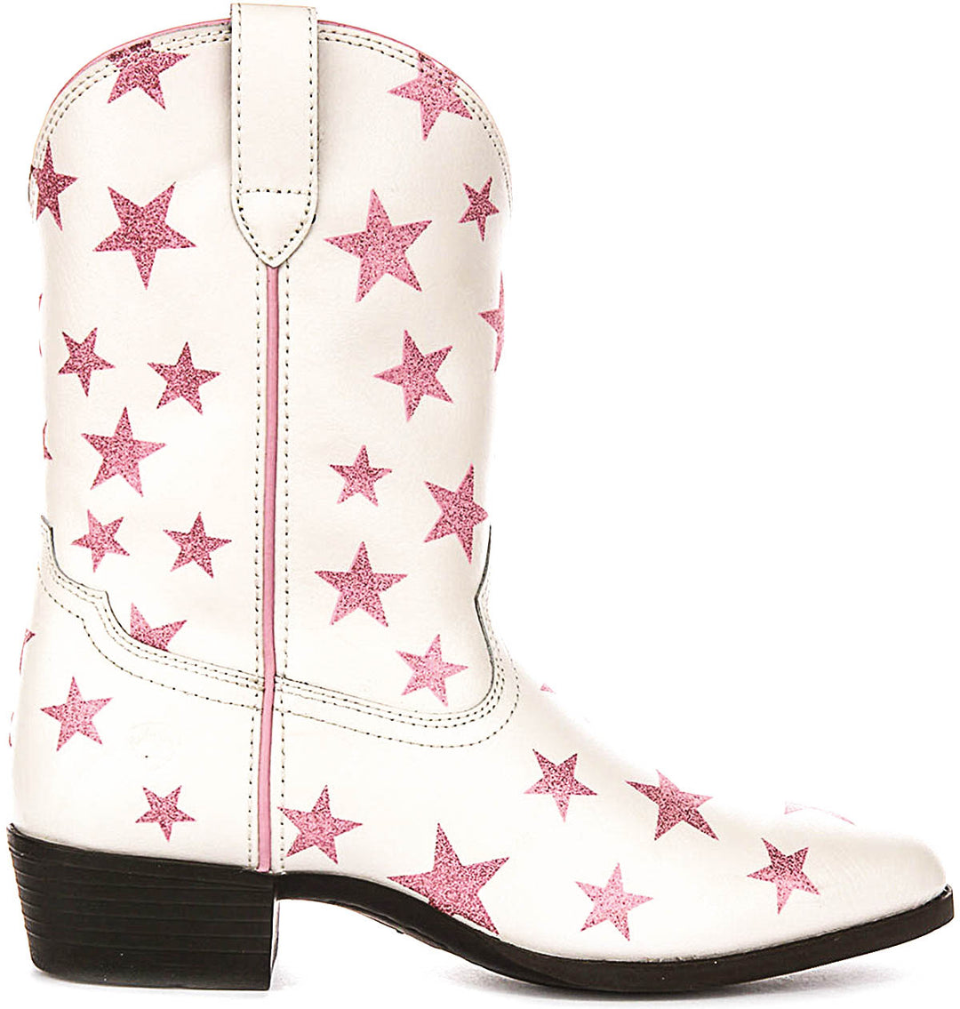 Ariat Palmer In White Pink For Juniors