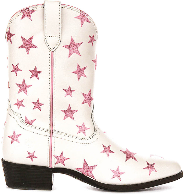 Ariat Palmer In White Pink For Juniors