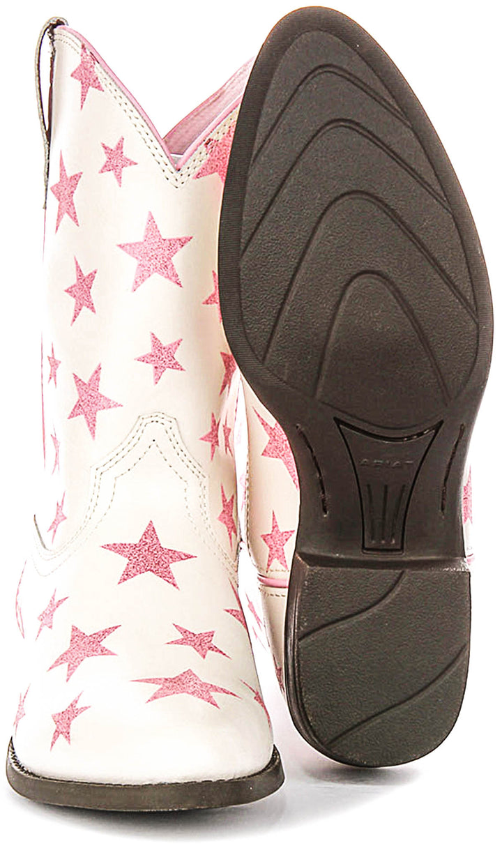 Ariat Palmer In White Pink For Juniors