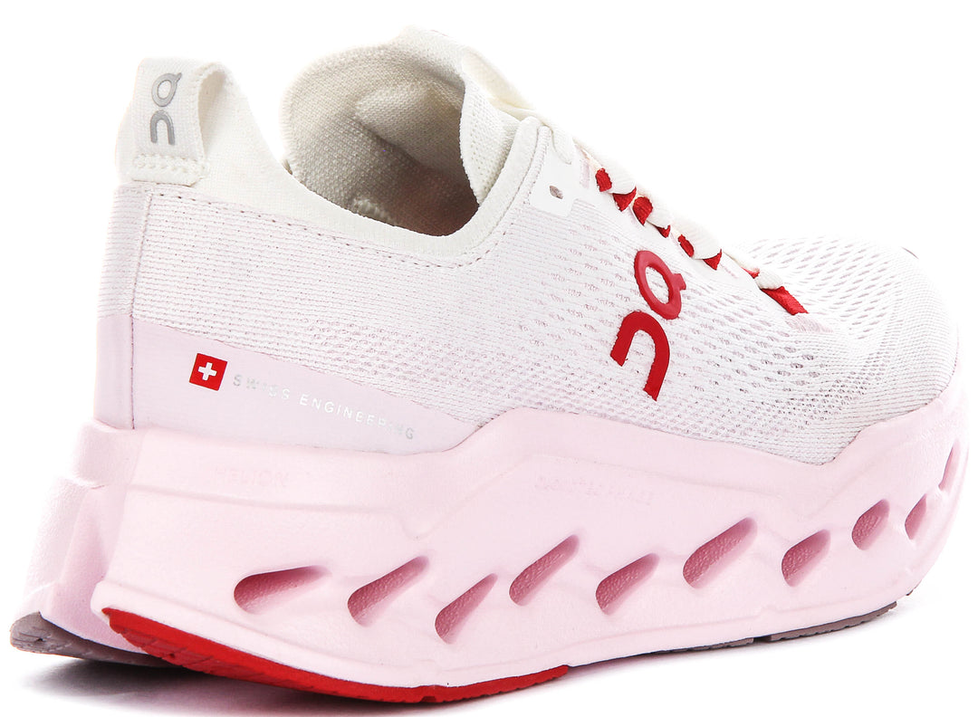 On Running Cloudsurfer Max In White Pink For Women