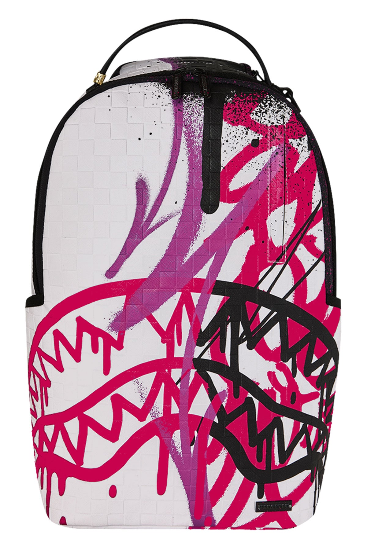 Sprayground Crash Graff Turbo In White Pink Backpack | 910B8809NSZ
