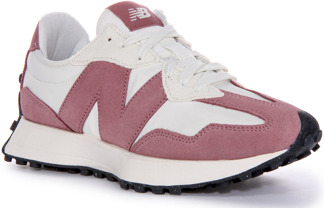 New Balance Ws327Mb In White Purple For Women Heritage Suede