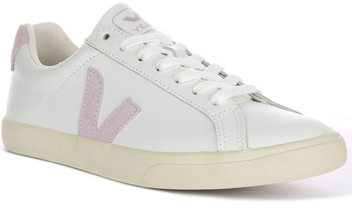 Veja Esplar Logo In White Purple For Women