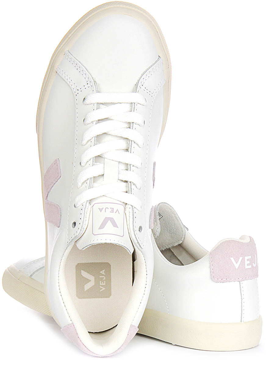 Veja Esplar Logo In White Purple For Women