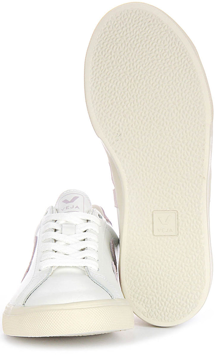 Veja Esplar Logo In White Purple For Women
