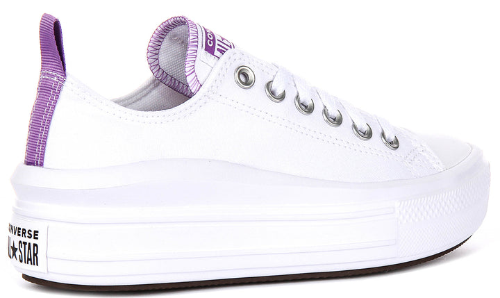 Converse Chuck Taylor All Star Move 271717C In White Purple For Junior