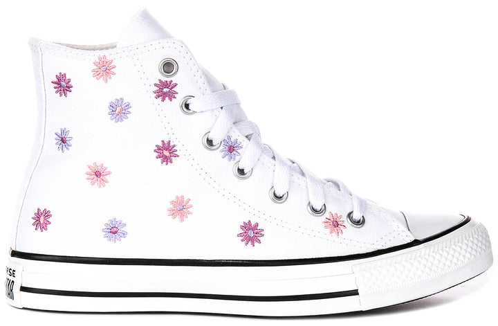 Converse Chuck Taylor A11781C In White Purple Embraided For Junior