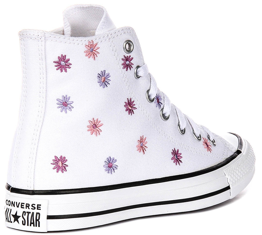 Converse Chuck Taylor A11781C In White Purple Embraided For Junior