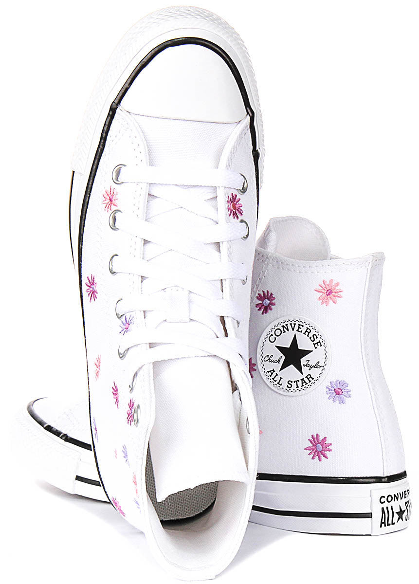 Converse Chuck Taylor A11781C In White Purple Embraided For Junior