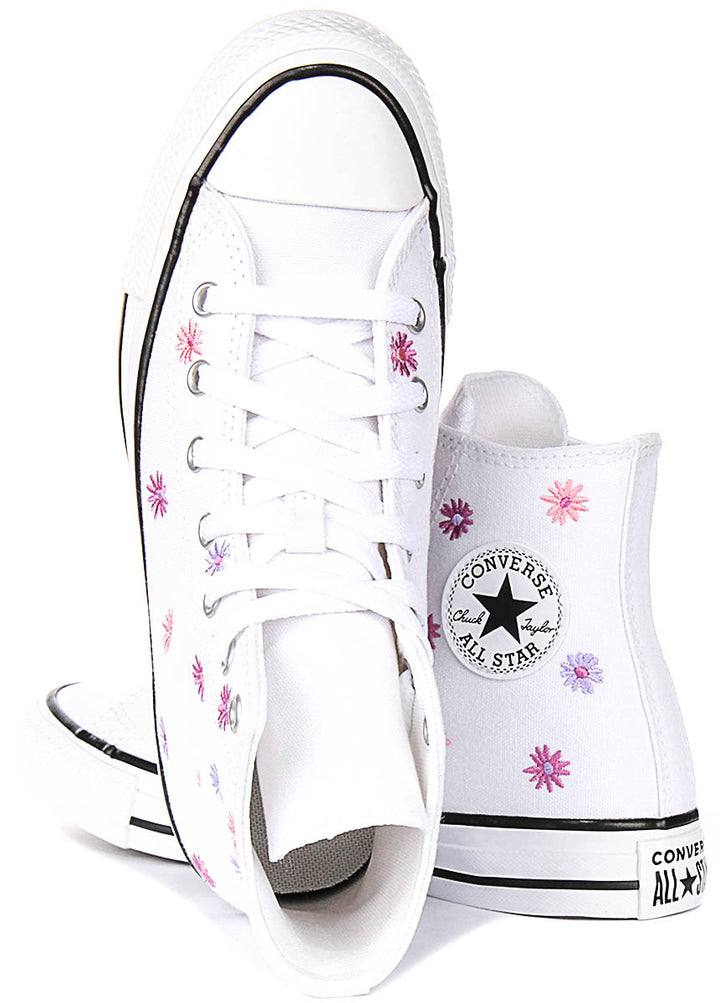 Converse Chuck Taylor A11781C In White Purple Embraided For Junior