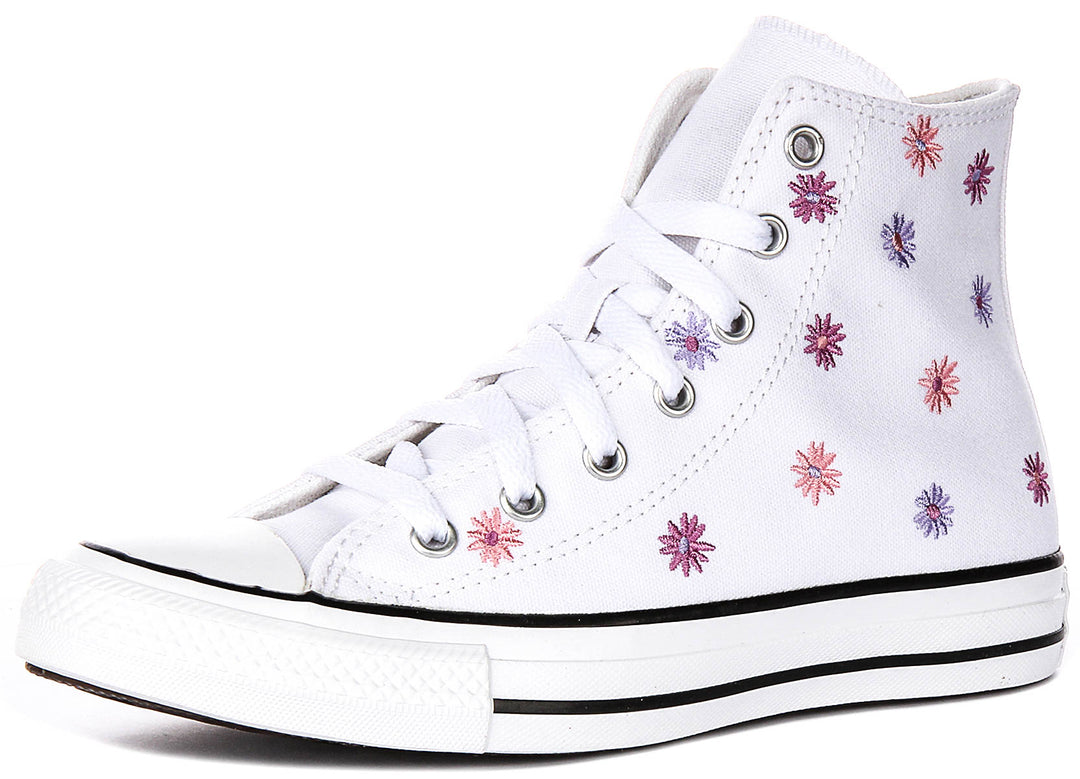 Converse Chuck Taylor A11781C In White Purple Embraided For Junior