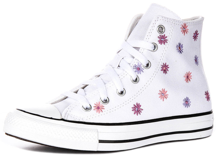 Converse Chuck Taylor A11781C In White Purple Embraided For Junior