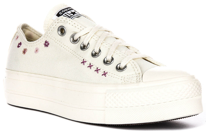 Converse Chuck Taylor All Star Lift A15008C In White Purple For Women
