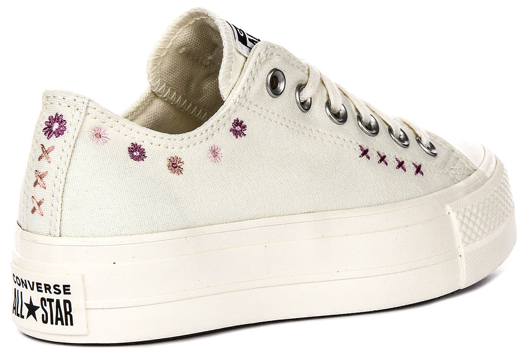 Converse Chuck Taylor All Star Lift A15008C In White Purple For Women