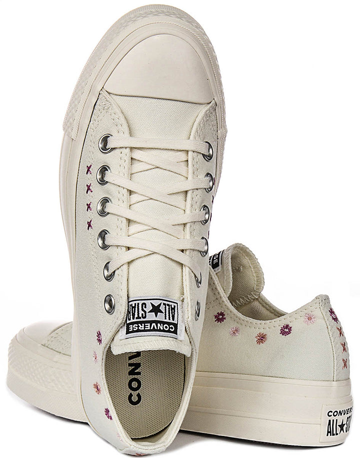 Converse Chuck Taylor All Star Lift A15008C In White Purple For Women