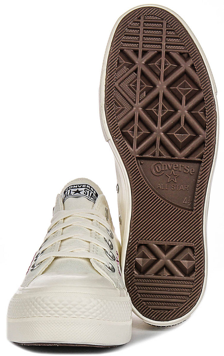 Converse Chuck Taylor All Star Lift A15008C In White Purple For Women