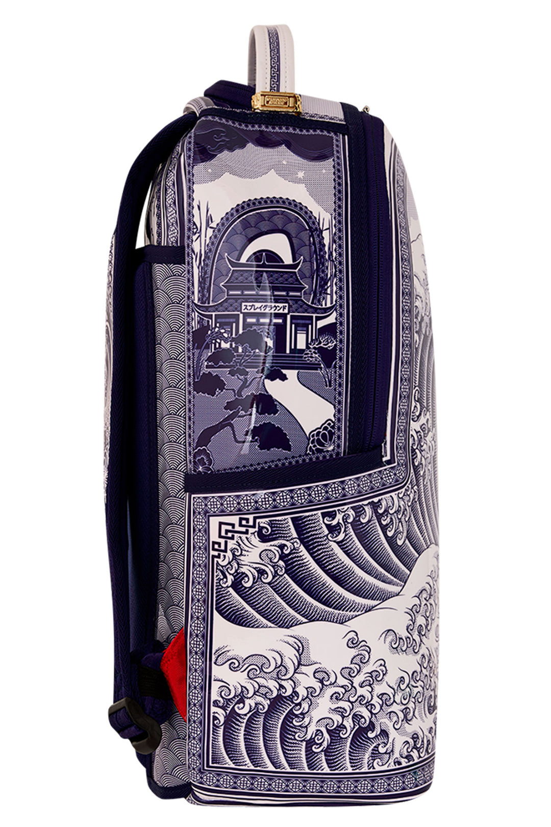 Sprayground Porcelain Wave Backpack In White Purple