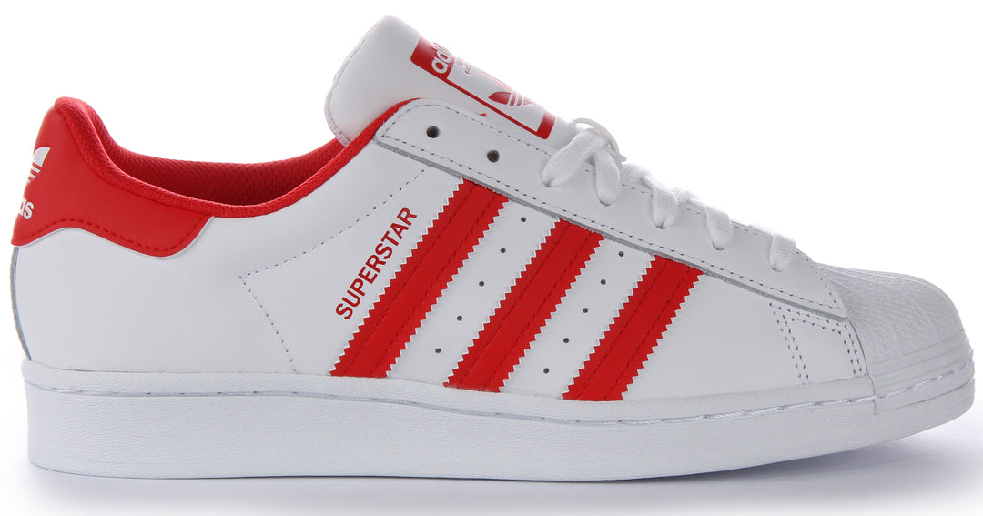 Adidas Superstar XLG Leather Zapatillas para hombres en blanco y rojo