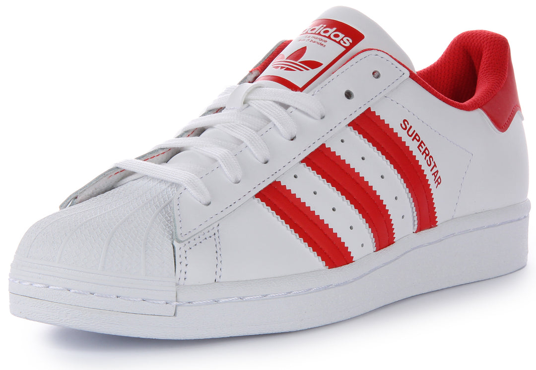 Adidas Superstar XLG Ledertrainer für Herren in Weiß Rot