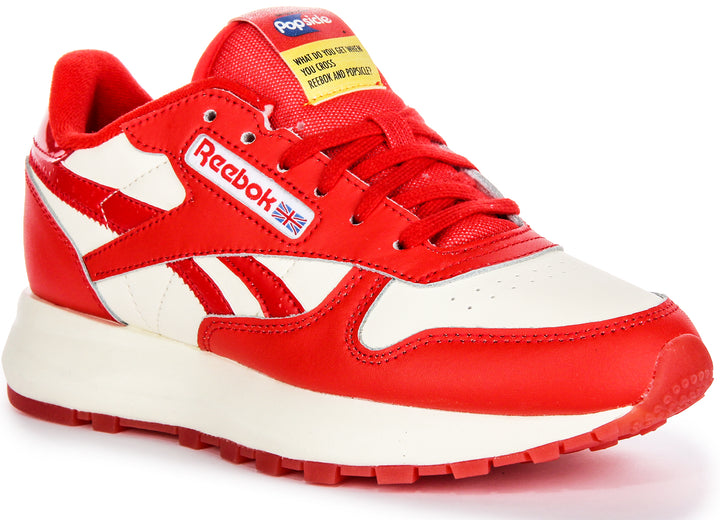 Reebok Classic Leather X Popsicle In White Red For Women