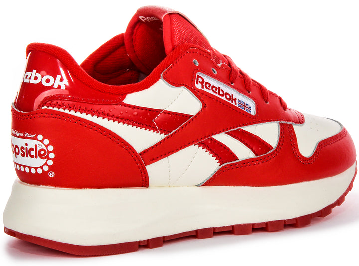 Reebok Classic Leather X Popsicle In White Red For Women