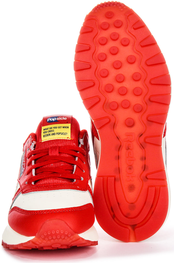 Reebok Classic Leather X Popsicle In White Red For Women