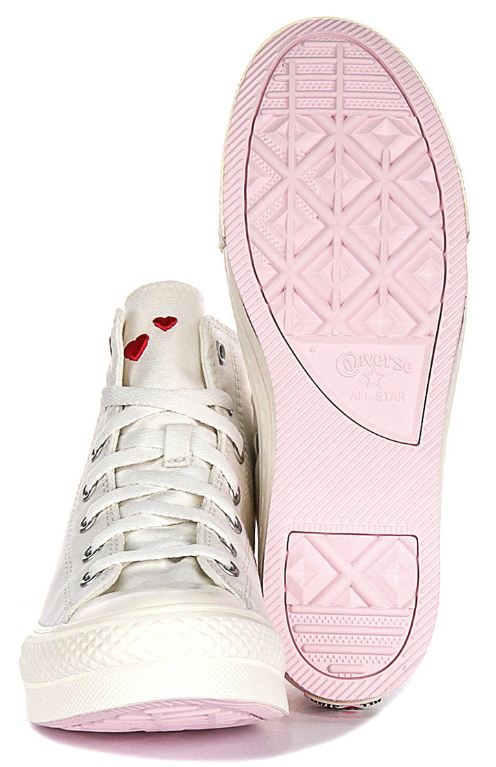 Converse All Star Lift A10716C in Weiß-Rot für Kinder