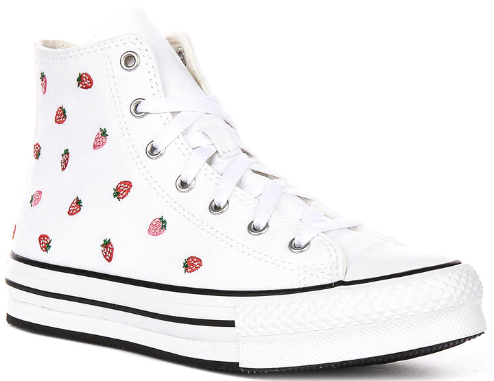 Converse A14925C In White Red For Junior