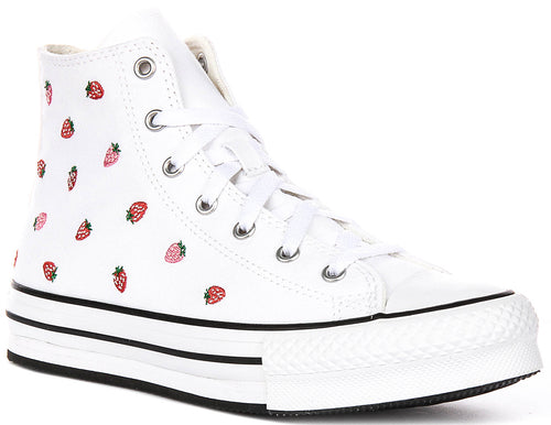 Converse A14925C in Weiß Rot für Junior