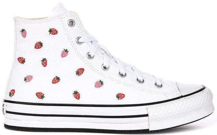 Converse A14925C In White Red For Junior