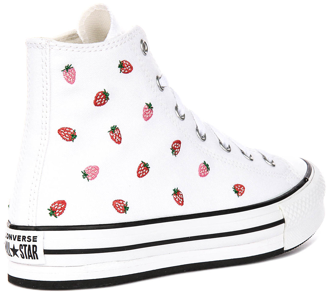 Converse A14925C In White Red For Junior