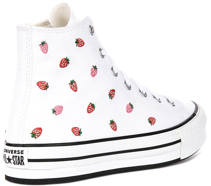 Converse A14925C In White Red For Junior