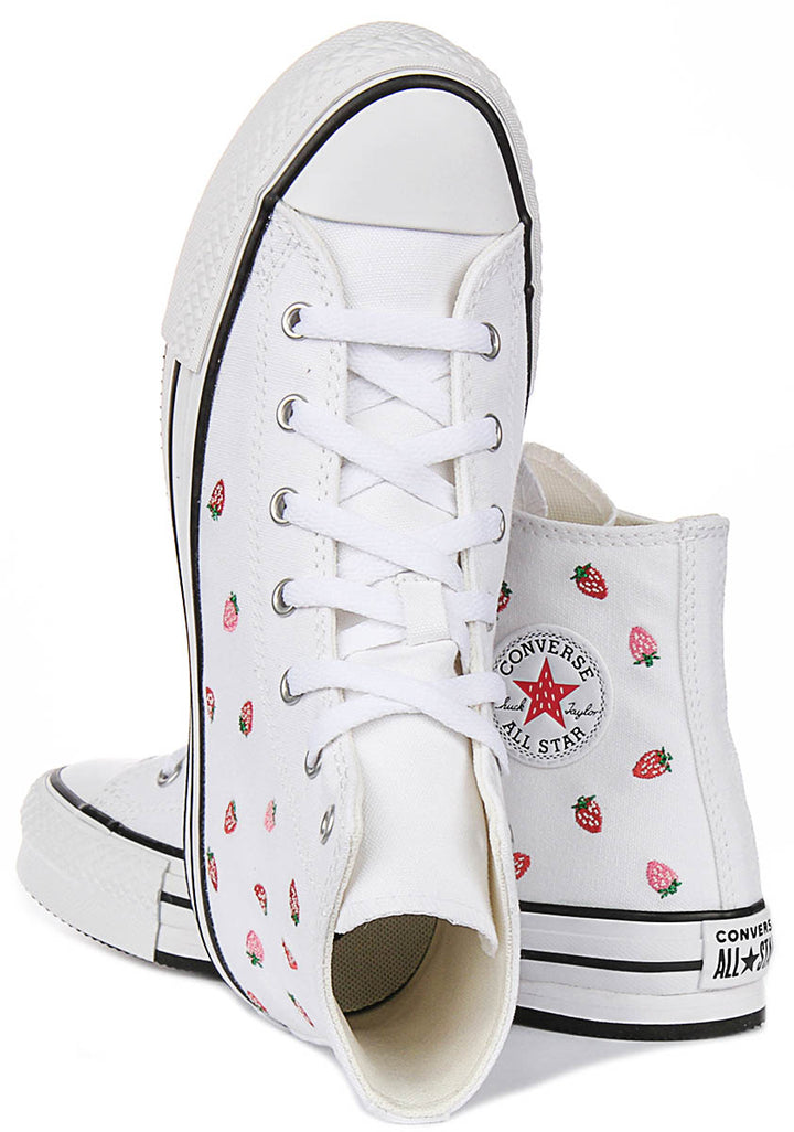 Converse A14925C In White Red For Junior