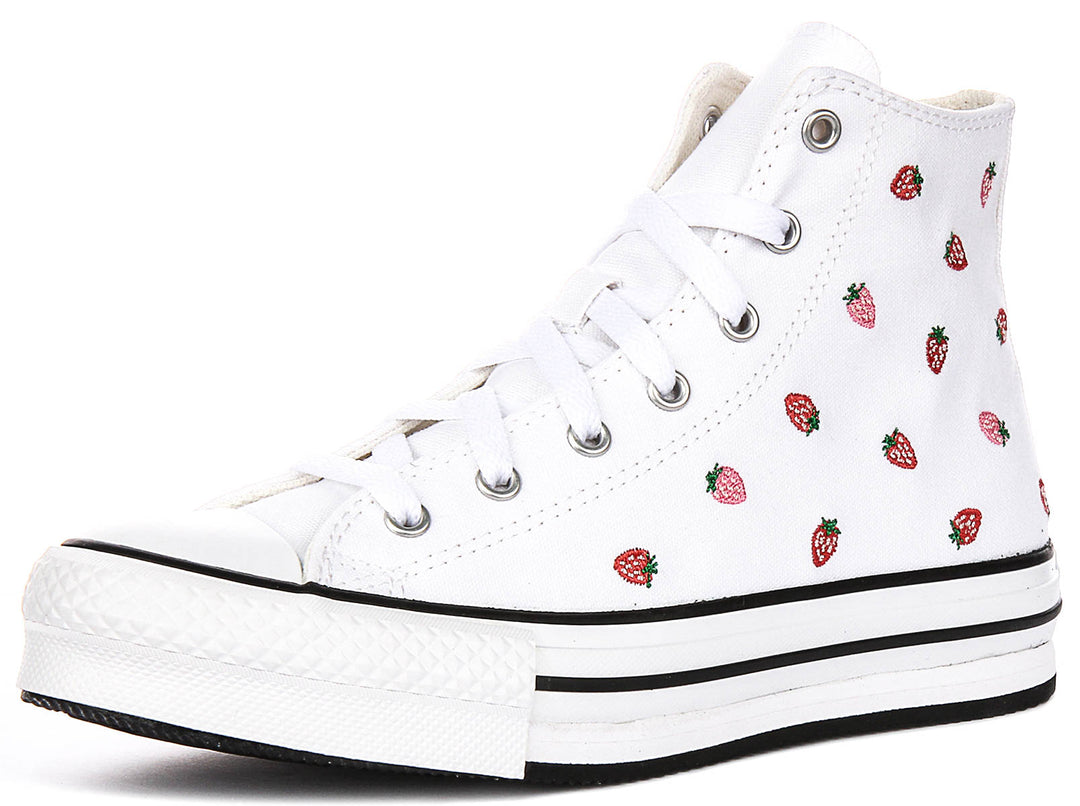 Converse A14925C In White Red For Junior