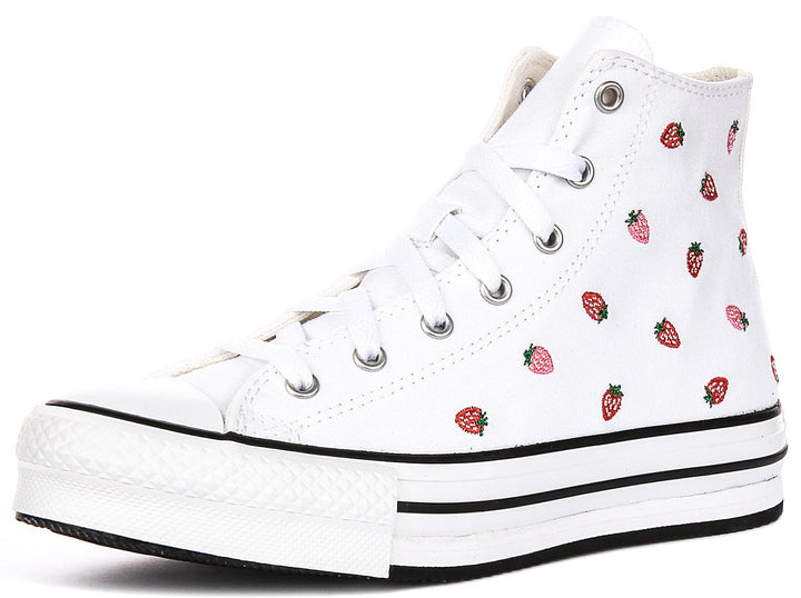 Converse A14925C In White Red For Junior
