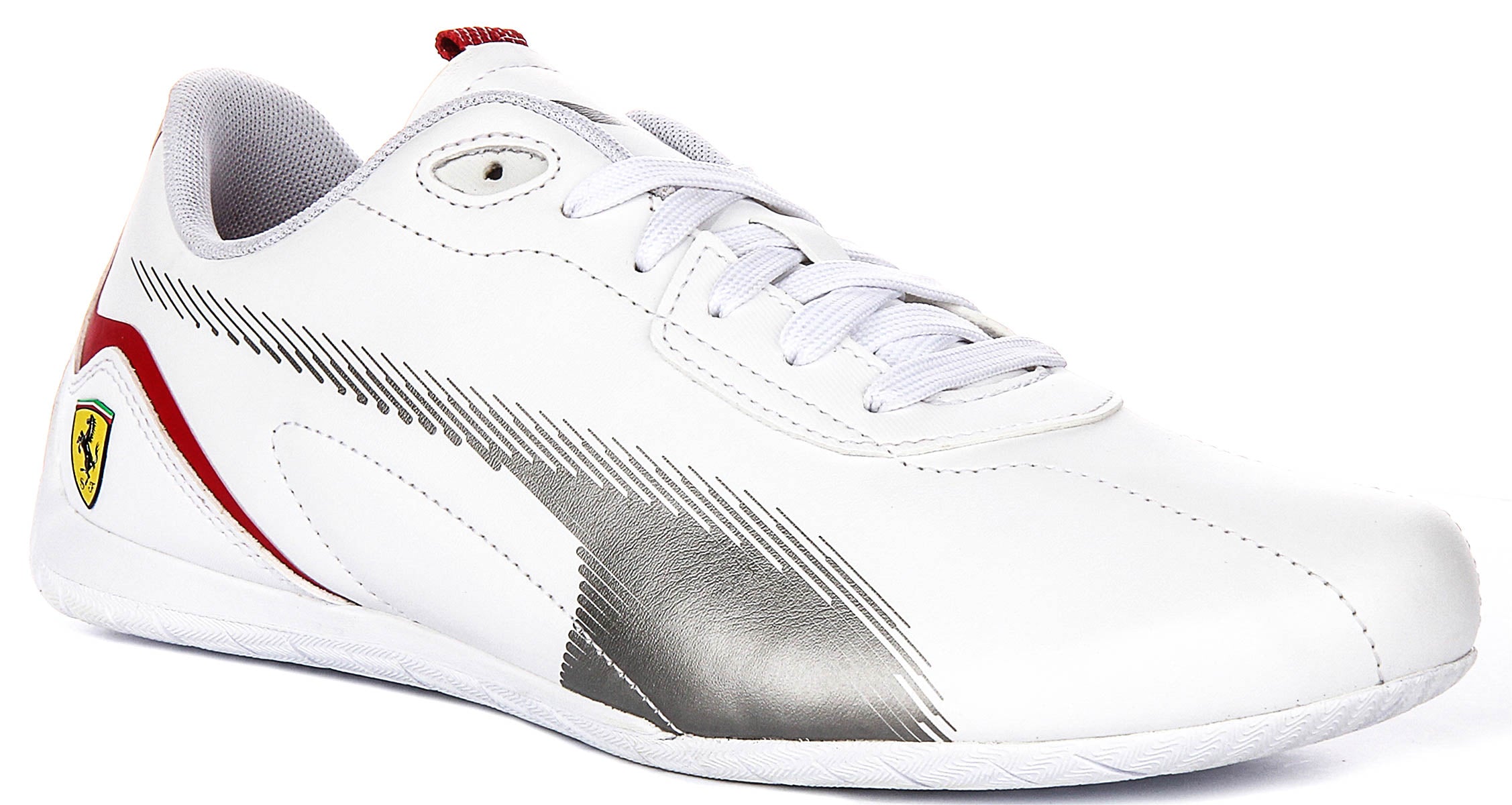 Puma X Ferrari Neo Cat In White Red | Lace up White Trainers