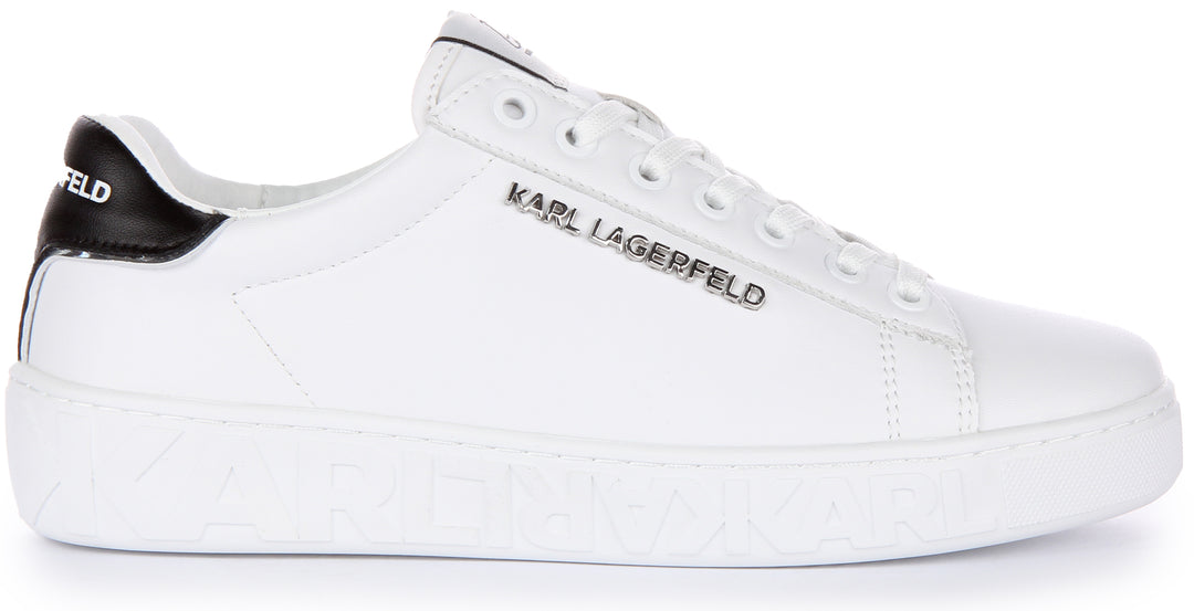 Karl Lagerfeld Kupsole III In White Silver For Women