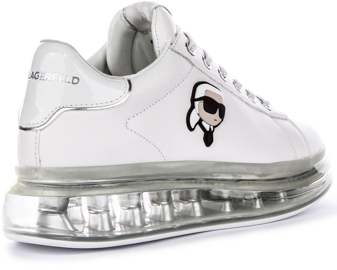 Karl Lagerfeld Kapri Kushion In White Silver For Women