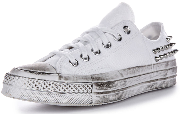 Converse Chuck 70s Vintage Studd A07208C In White Silver