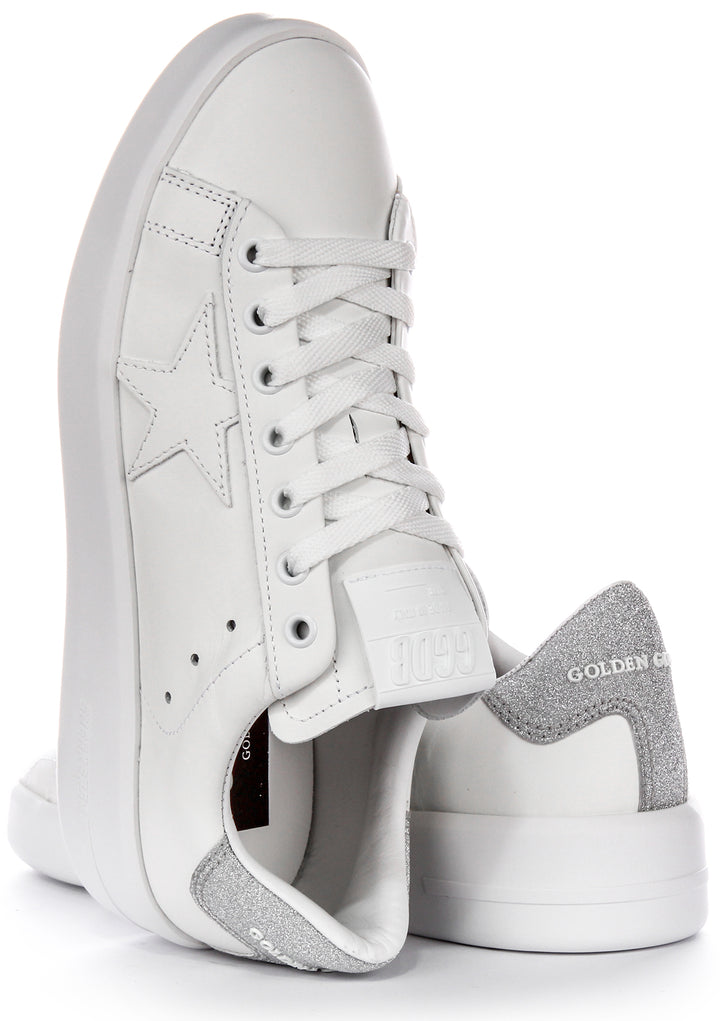 Golden Goose Pure Star New In White Silver For Women