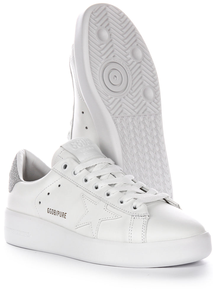 Golden Goose Pure Star New In White Silver For Women